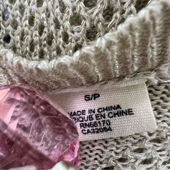 MOTH sparkly gold cardigan glitter button up crochet knitted cute  Anthropologie - Picture 12 of 12